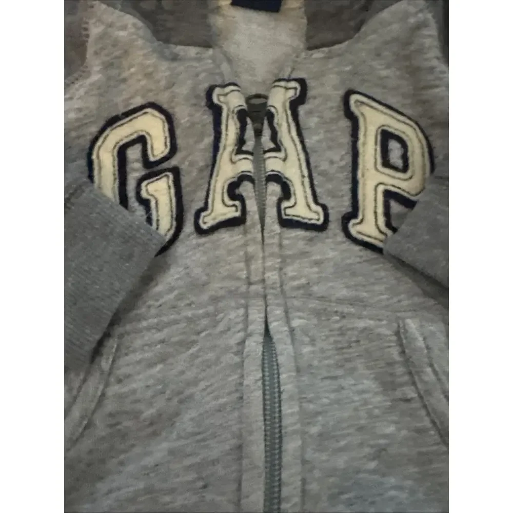 Baby Gap Red Logo Hoodie And Grey Zip Up Hoodie 12-18mo